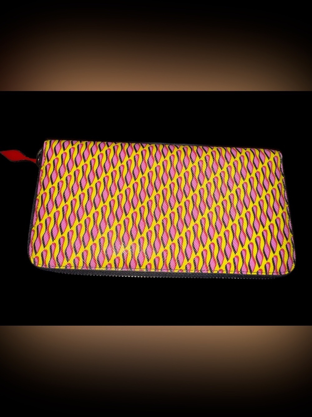 Christian Louboutin Panettone Long Wallet Pink Yellow